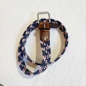 Allen Edmonds Nantucket Braided Belt Size Large 38”-40” Navy Red White and Blue